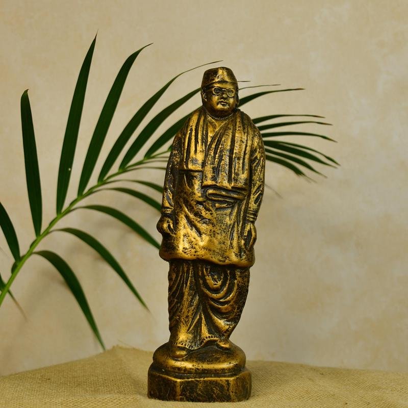 Terracotta Netaji Statue: Artisan - Made Tabletop Decor Masterpiece - terracotta tabletop - Sowpeace - New Arrivals - Tabletop