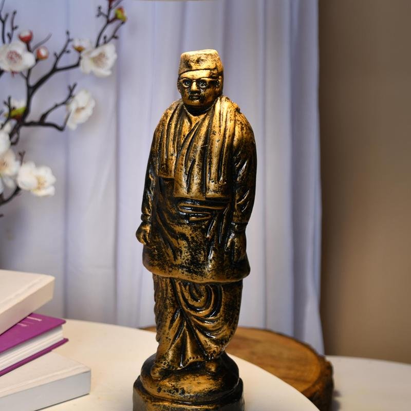 Terracotta Netaji Statue: Artisan - Made Tabletop Decor Masterpiece - terracotta tabletop - Sowpeace - New Arrivals - Tabletop