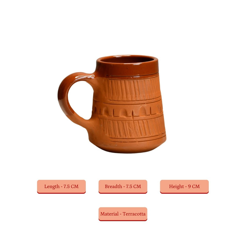 Terracotta Plain Coffee Mug Curved – view 5