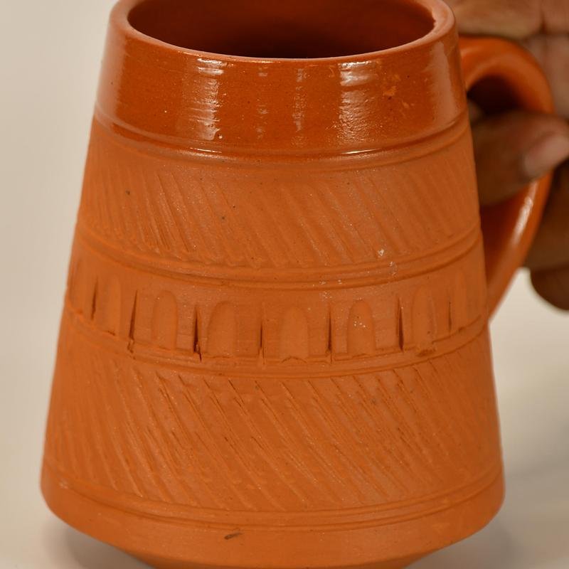 Terracotta Plain Coffee Mug Curved