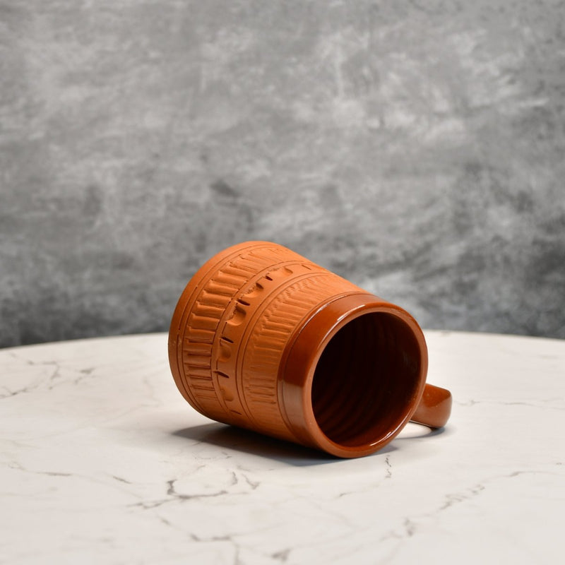 Terracotta Plain Coffee Mug Curved – view 6
