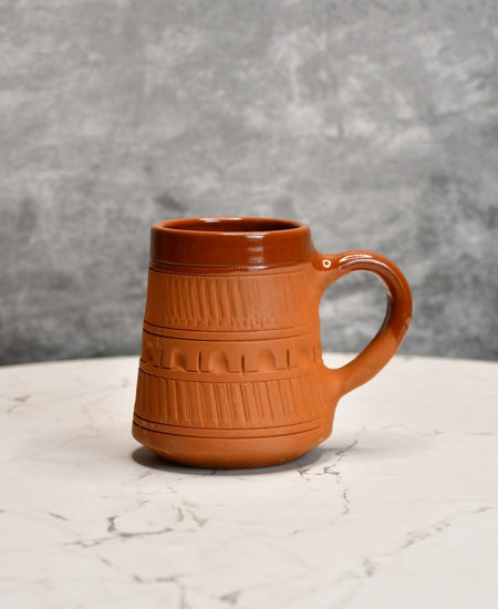 Terracotta Plain Coffee Mug Curved