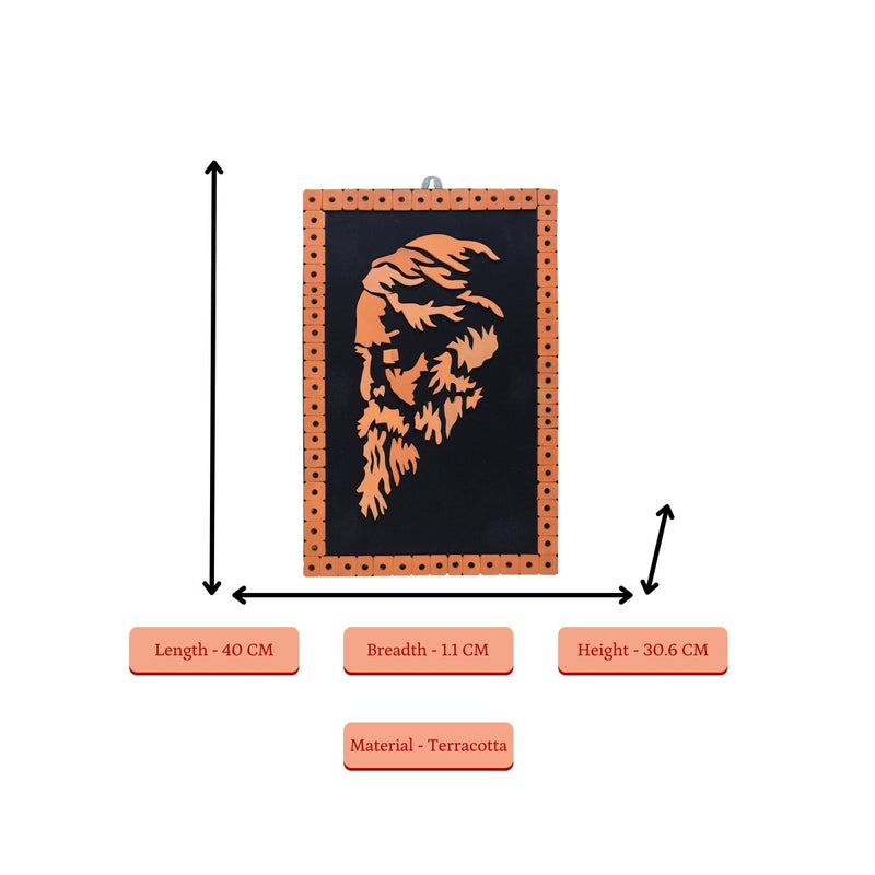 Terracotta Rabindranath Wall Art: Artisan Home Delight – view 4