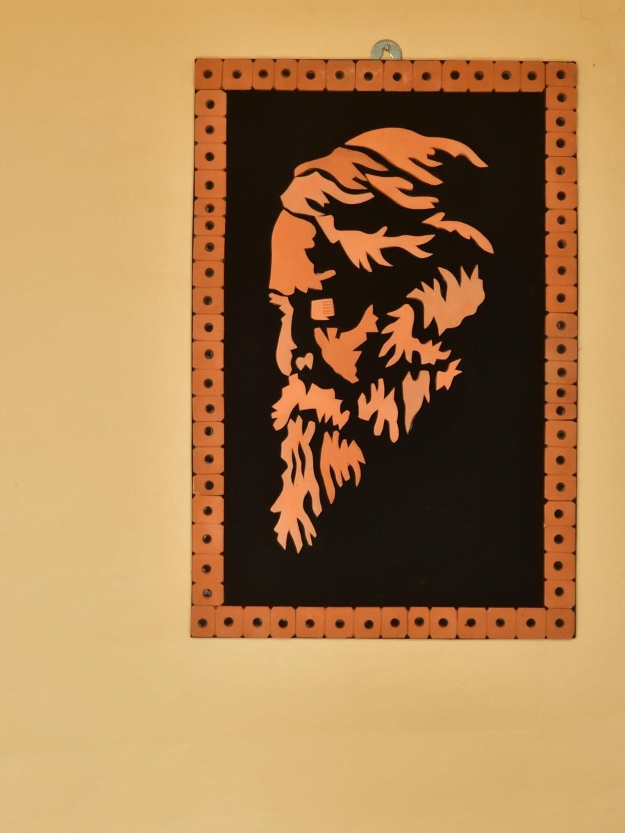 Terracotta Rabindranath Wall Art: Artisan Home Delight - Sowpeace - Terracotta Rabindranath Wall Art: Artisan Home Delight - Terr - WART - SANJ - RBNT - Sowpeace