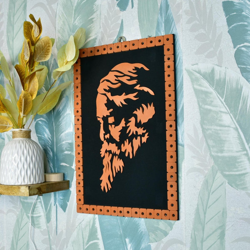 Terracotta Rabindranath Wall Art: Artisan Home Delight – view 1