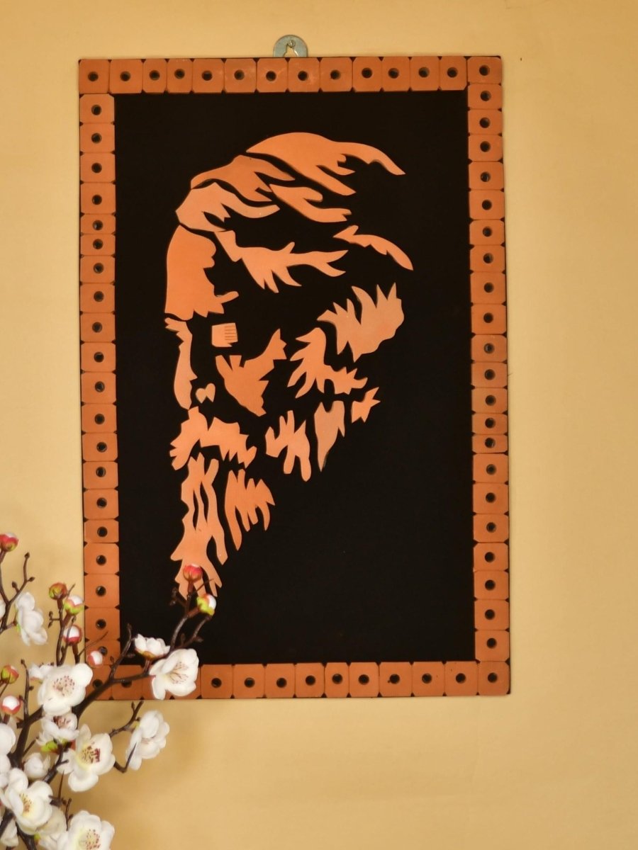 Terracotta Rabindranath Wall Art: Artisan Home Delight - Sowpeace - Terracotta Rabindranath Wall Art: Artisan Home Delight - Terr - WART - SANJ - RBNT - Sowpeace