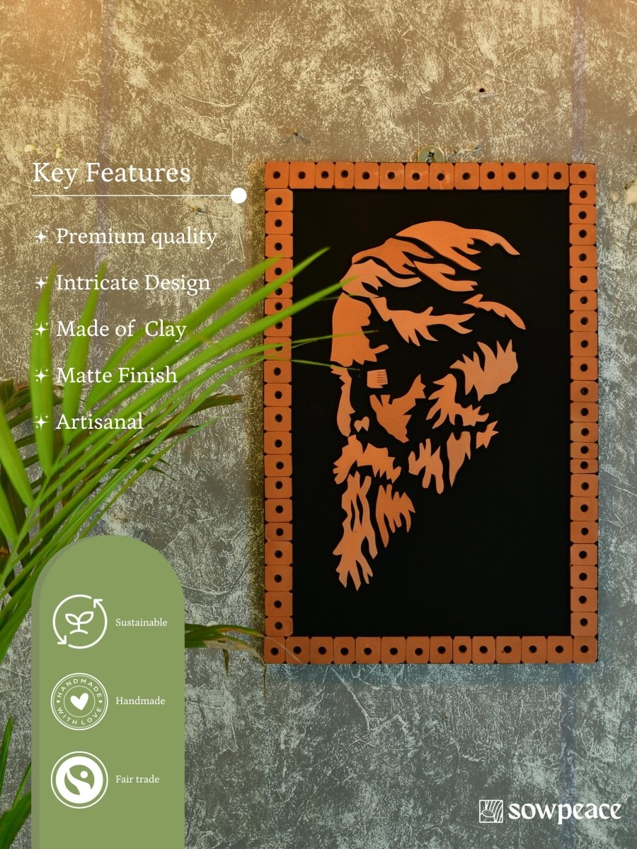 Terracotta Rabindranath Wall Art: Artisan Home Delight