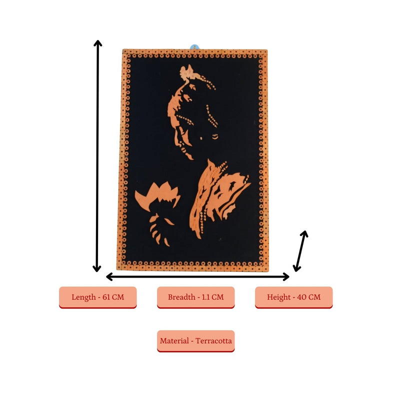 Terracotta Shadowed Lady Wall Art: Artisan Elegance for Home – view 4