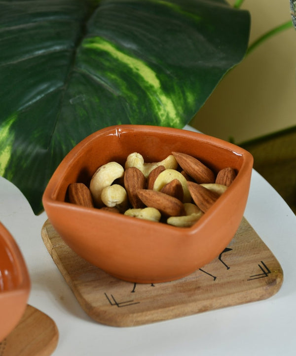 Terracotta Square Serving Bowl: Artistic Kitchen Elegance — image 6