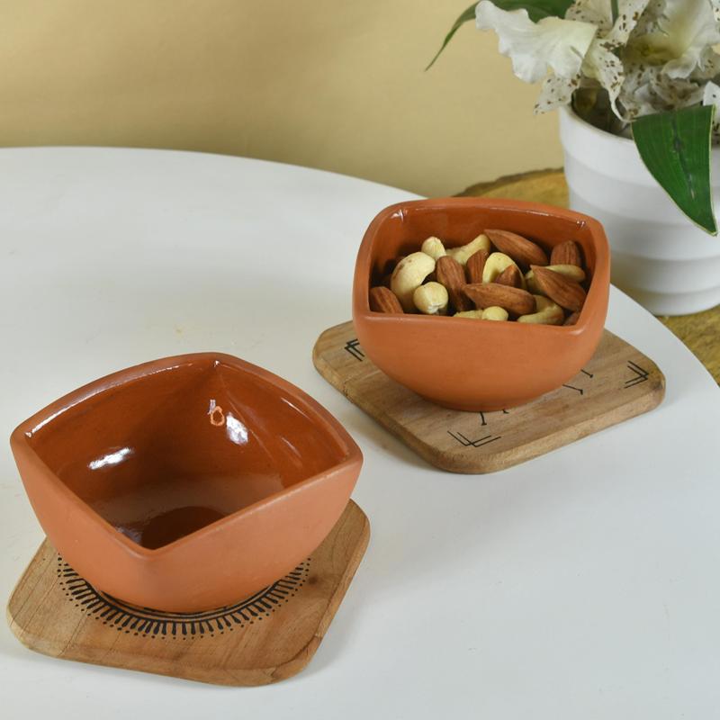 Terracotta Square Serving Bowl: Artistic Kitchen Elegance - Utensils - Sowpeace - bowls - New Arrivals