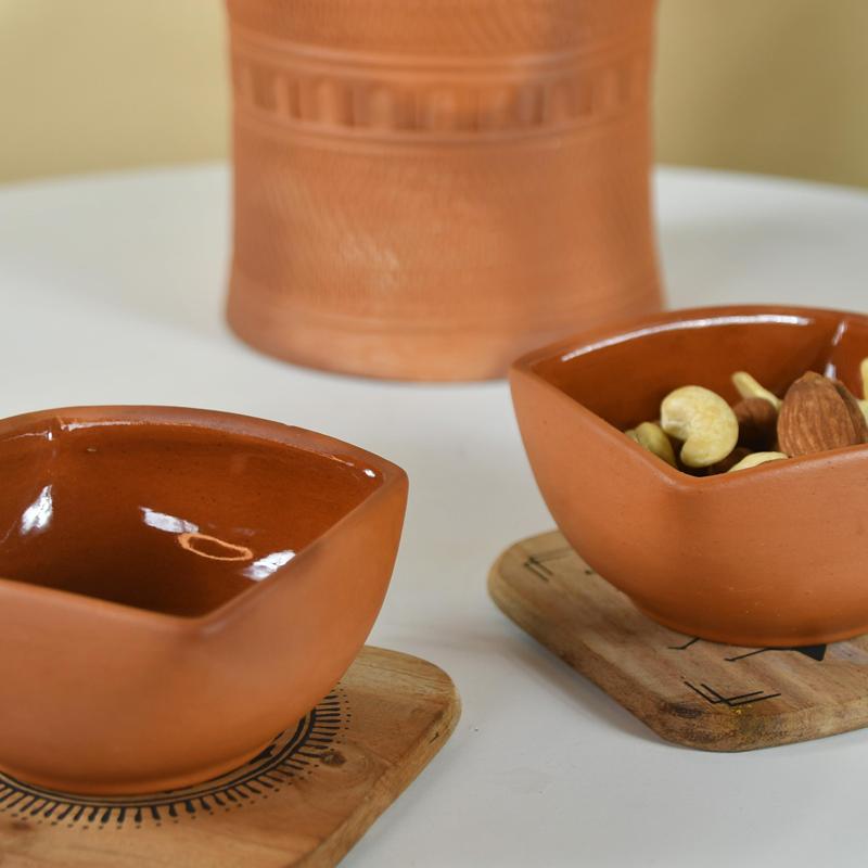 Terracotta Square Serving Bowl: Artistic Kitchen Elegance - Utensils - Sowpeace - bowls - New Arrivals