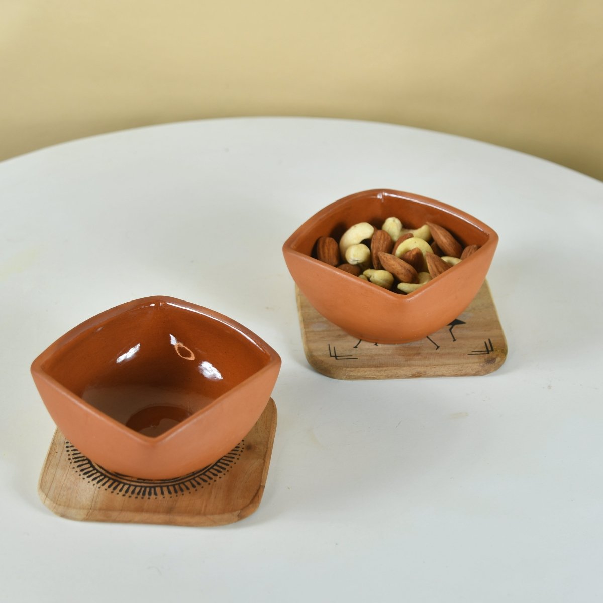 Terracotta Square Serving Bowl: Artistic Kitchen Elegance - Utensils - Sowpeace - bowls - New Arrivals