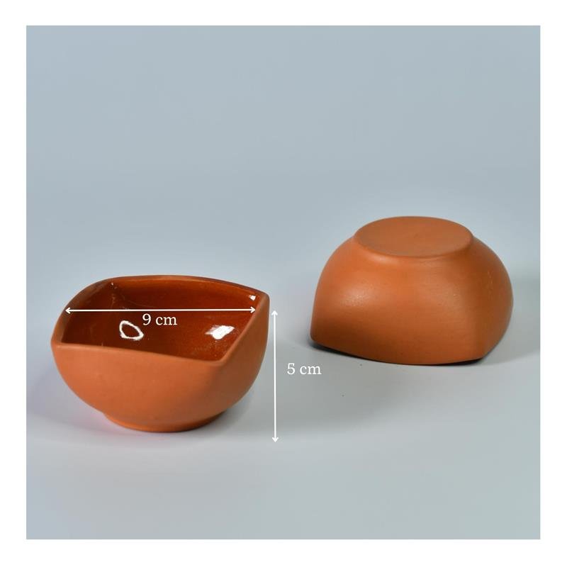 Terracotta Square Serving Bowl: Artistic Kitchen Elegance