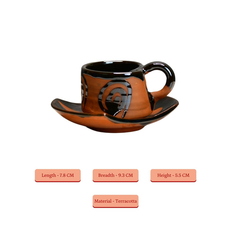 Terracotta Tea Cup Leaf – view 5
