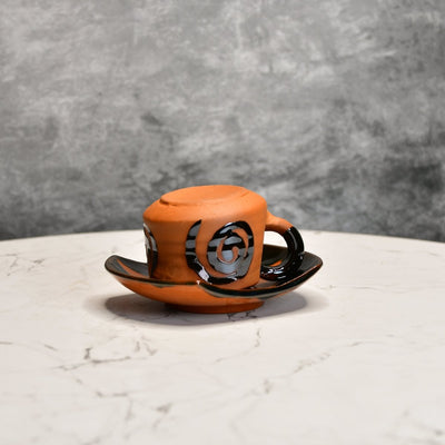 Terracotta Tea Cup Leaf