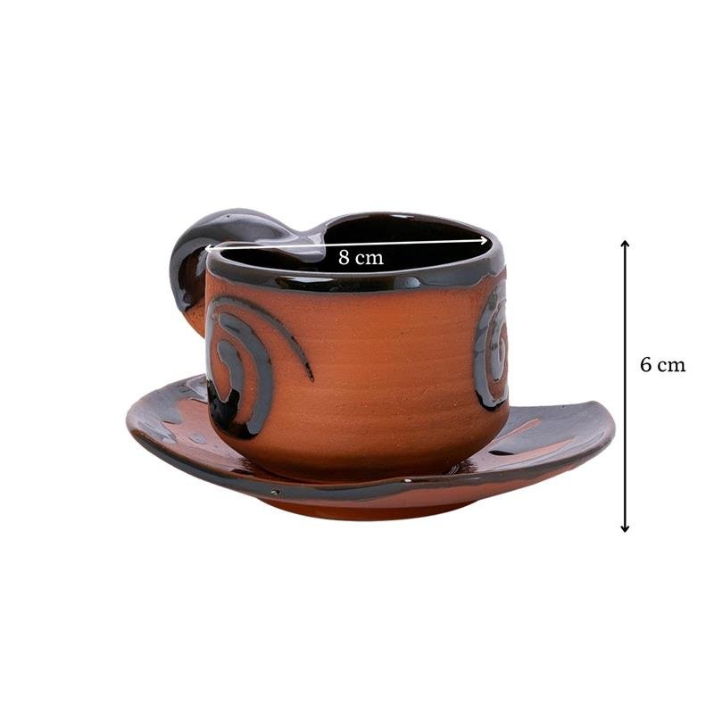 Terracotta Tea Cup Leaf