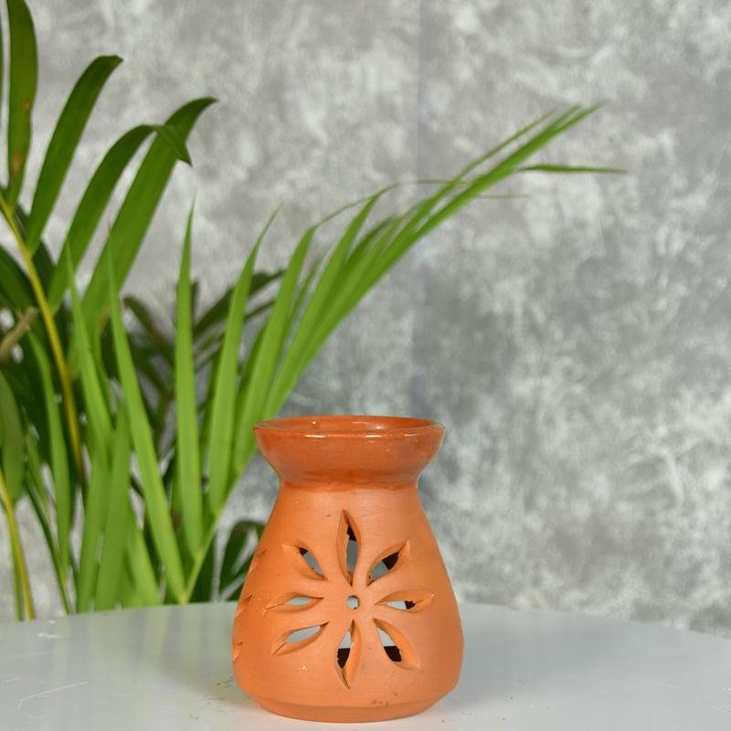 Terracotta Triangle Large Diffuser: Artisan-Made Tabletop Home Decor – view 1