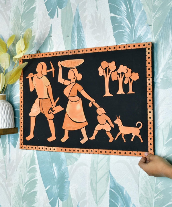 Terracotta Tribal Couple: Artisan Home Decor Statement — image 2
