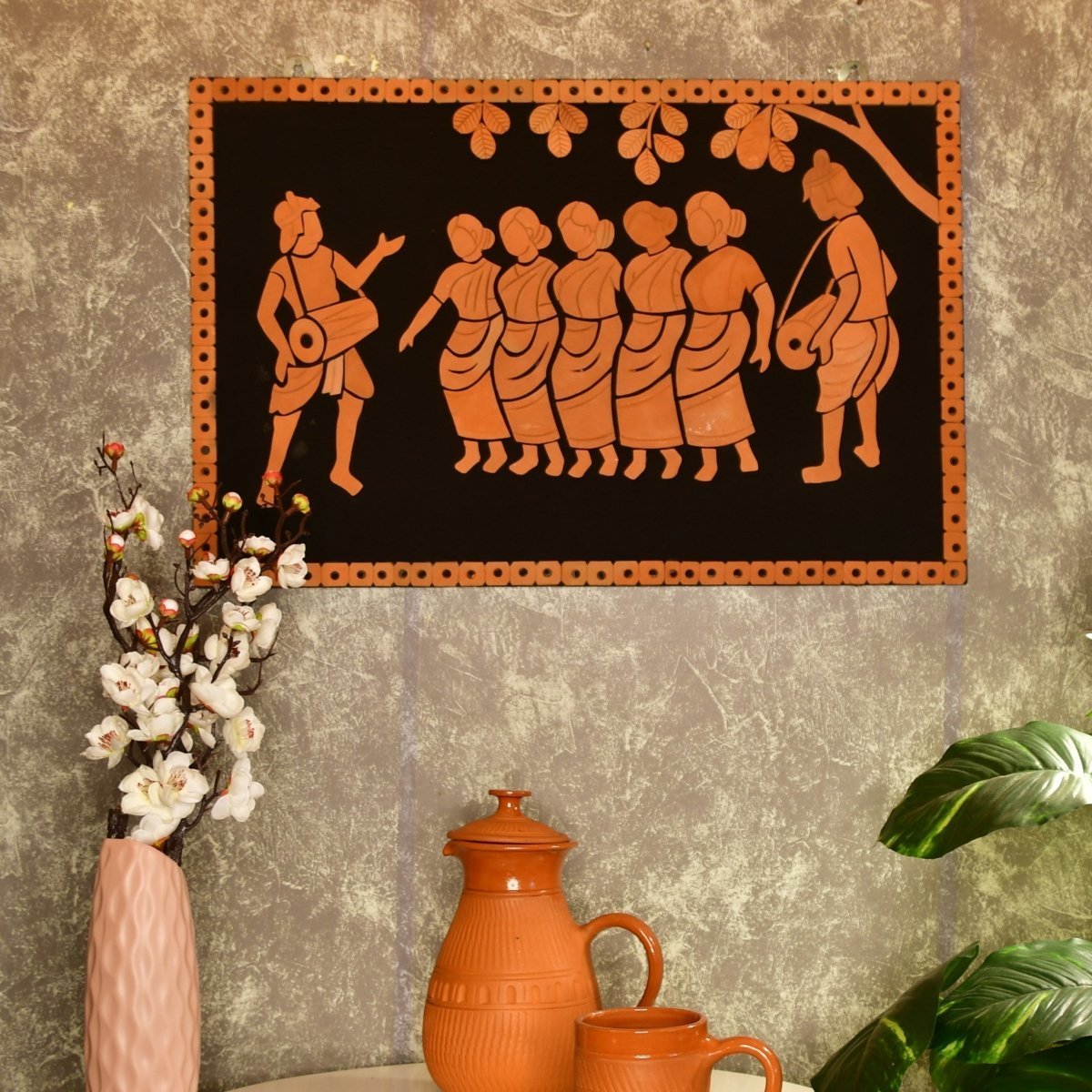 Terracotta Tribal Dance: Artisan Home Decor Elegance and Culture - Sowpeace - New Arrivals - Terracotta