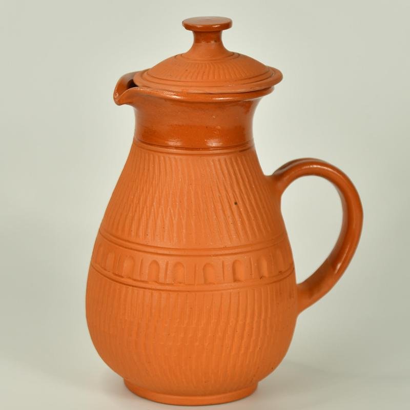 Terracotta Water Jug: Artisan Elegance for Home and Kitchen