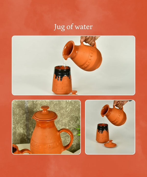 Terracotta Water Jug: Artisan Elegance for Home and Kitchen — image 4