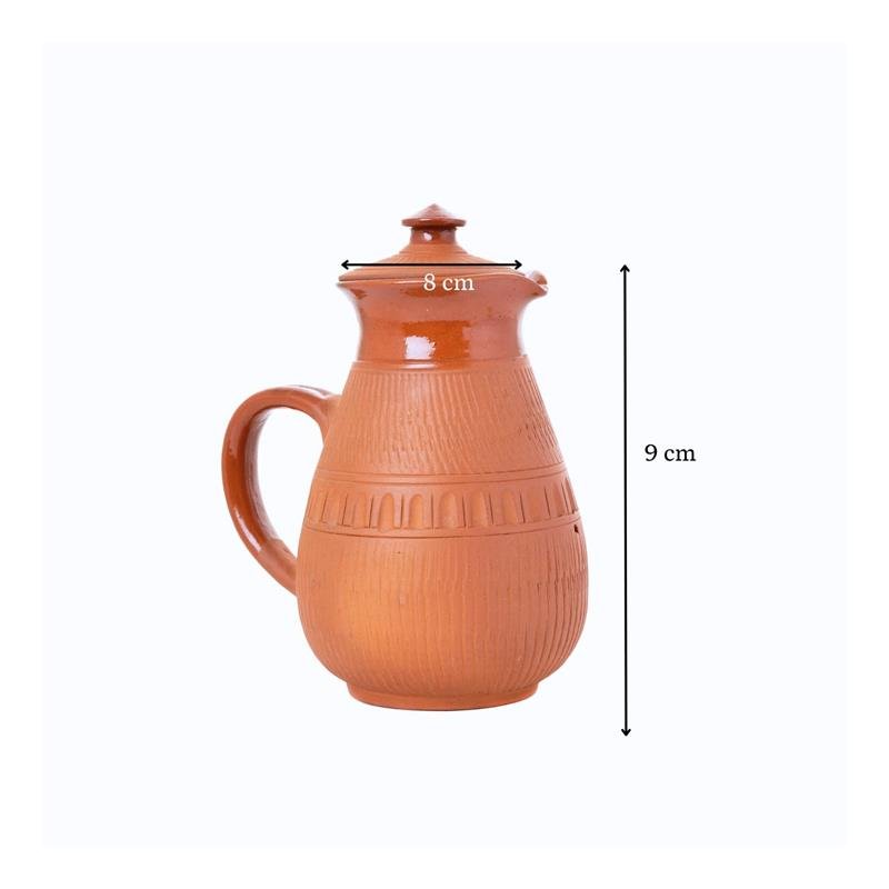 Terracotta Water Jug: Artisan Elegance for Home and Kitchen