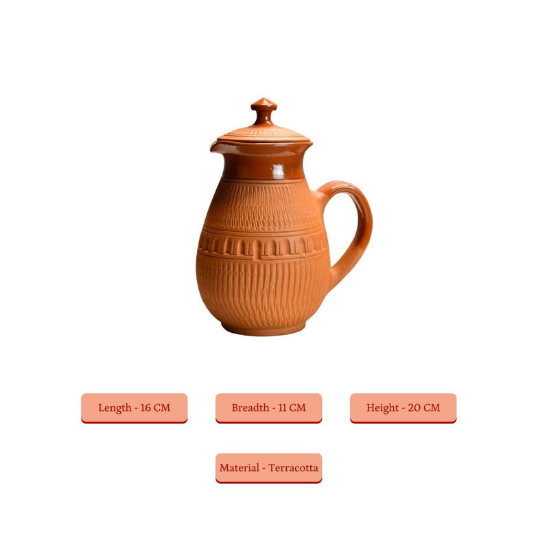 Terracotta Water Jug: Artisan Elegance for Home and Kitchen – view 5