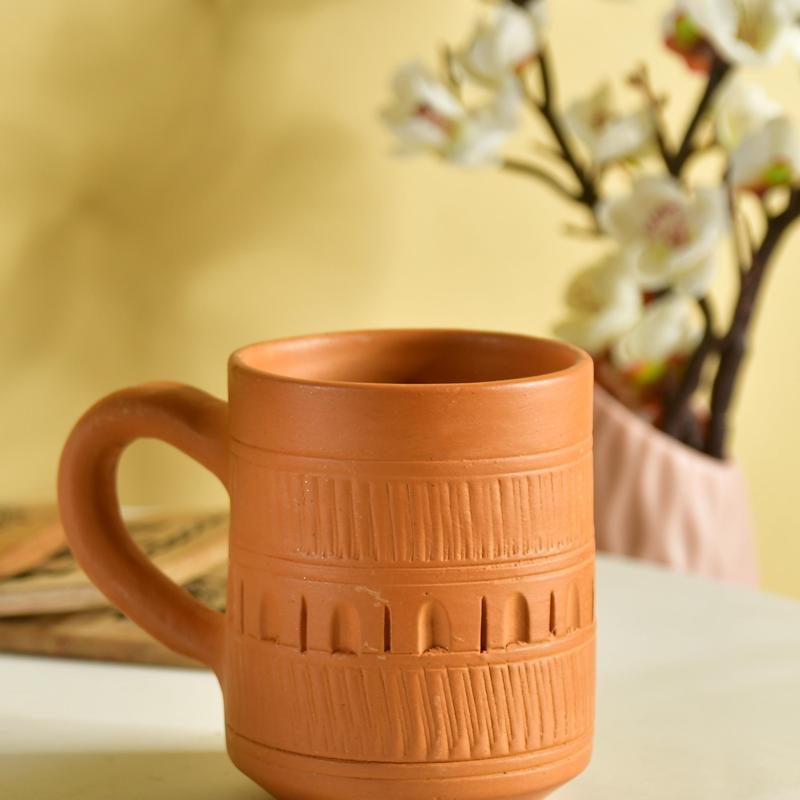 Unglazed Coffee Mug: Stylish Home Decor & Kitchenware