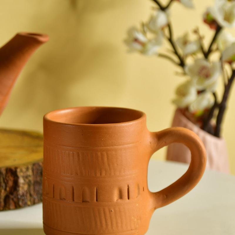 Unglazed Coffee Mug: Stylish Home Decor & Kitchenware - Utensils - Sowpeace - New Arrivals - Terracotta Coffee mug