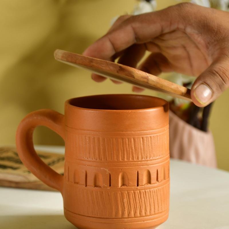 Unglazed Coffee Mug: Stylish Home Decor & Kitchenware