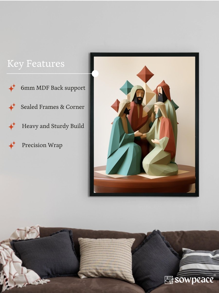 Unveiling Faith: Abstract Disciple Art – Premium Sowpeace Canvas Print for Elegant and Faithful Home Decoration