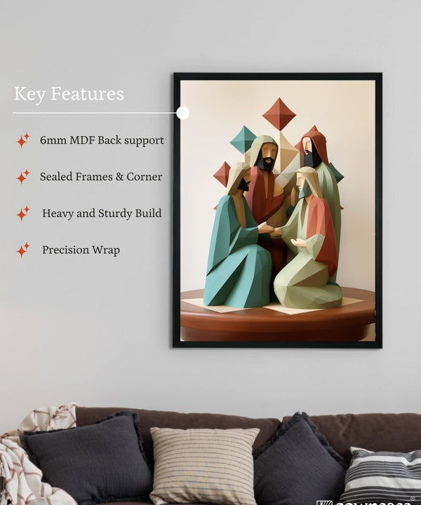 Unveiling Faith: Abstract Disciple Art – Premium Sowpeace Canvas Print for Elegant and Faithful Home Decoration — image 6