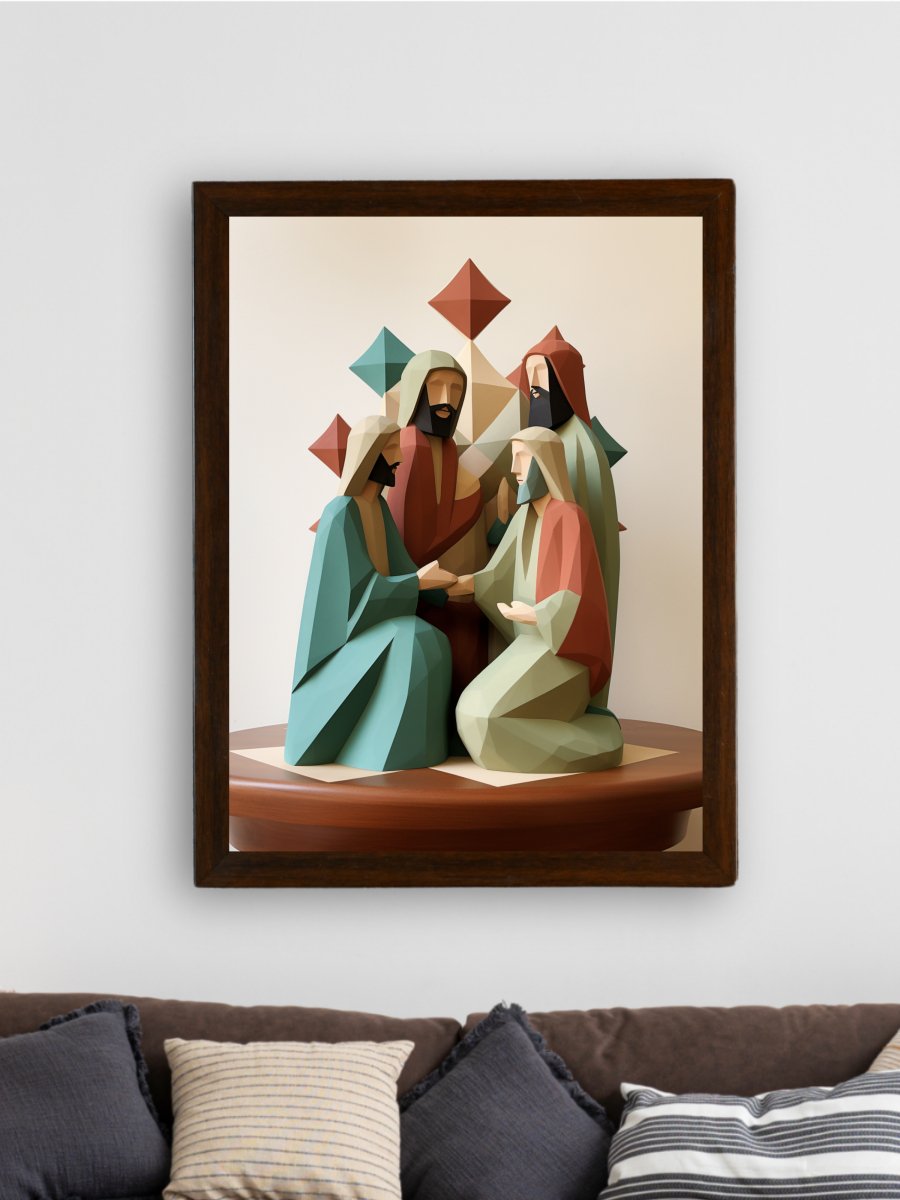 Unveiling Faith: Abstract Disciple Art – Premium Sowpeace Canvas Print for Elegant and Faithful Home Decoration