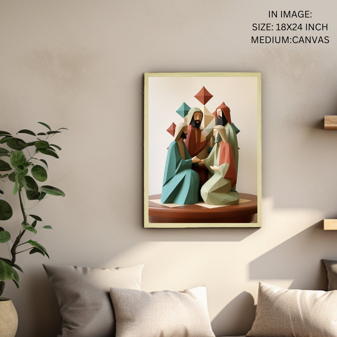 Unveiling Faith: Abstract Disciple Art – Premium Sowpeace Canvas Print for Elegant and Faithful Home Decoration