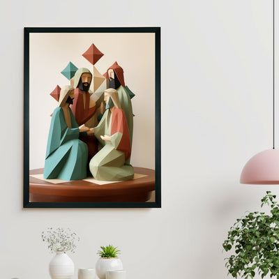 Unveiling Faith: Abstract Disciple Art – Premium Sowpeace Canvas Print for Elegant and Faithful Home Decoration