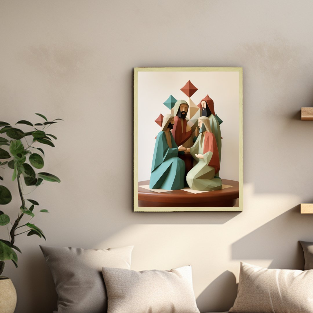 Unveiling Faith: Abstract Disciple Art – Premium Sowpeace Canvas Print for Elegant and Faithful Home Decoration