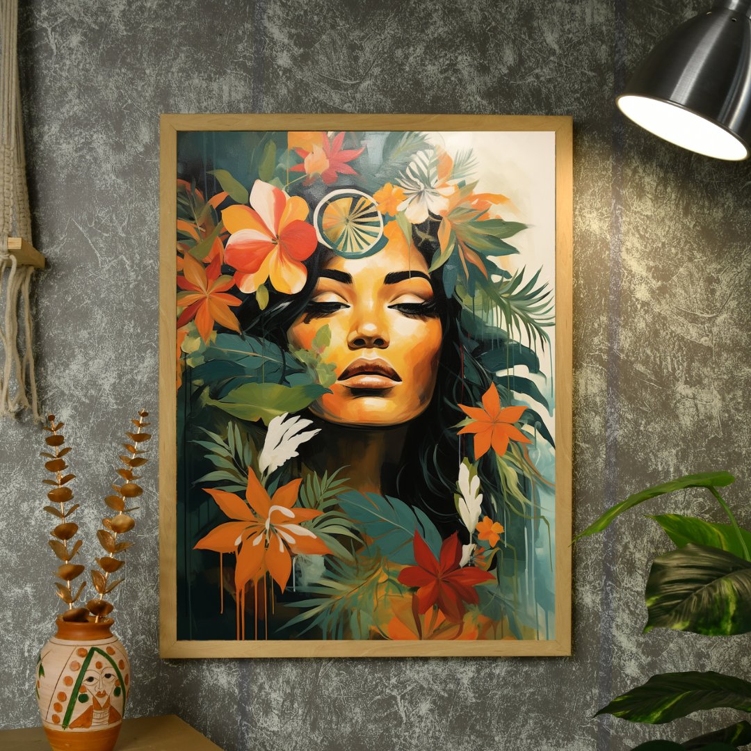 Unwind with Floral Dreams: Sowpeace Handcrafted Canvas Prints – Premium Indian-Inspired Art for Modern and Stylish Interiors