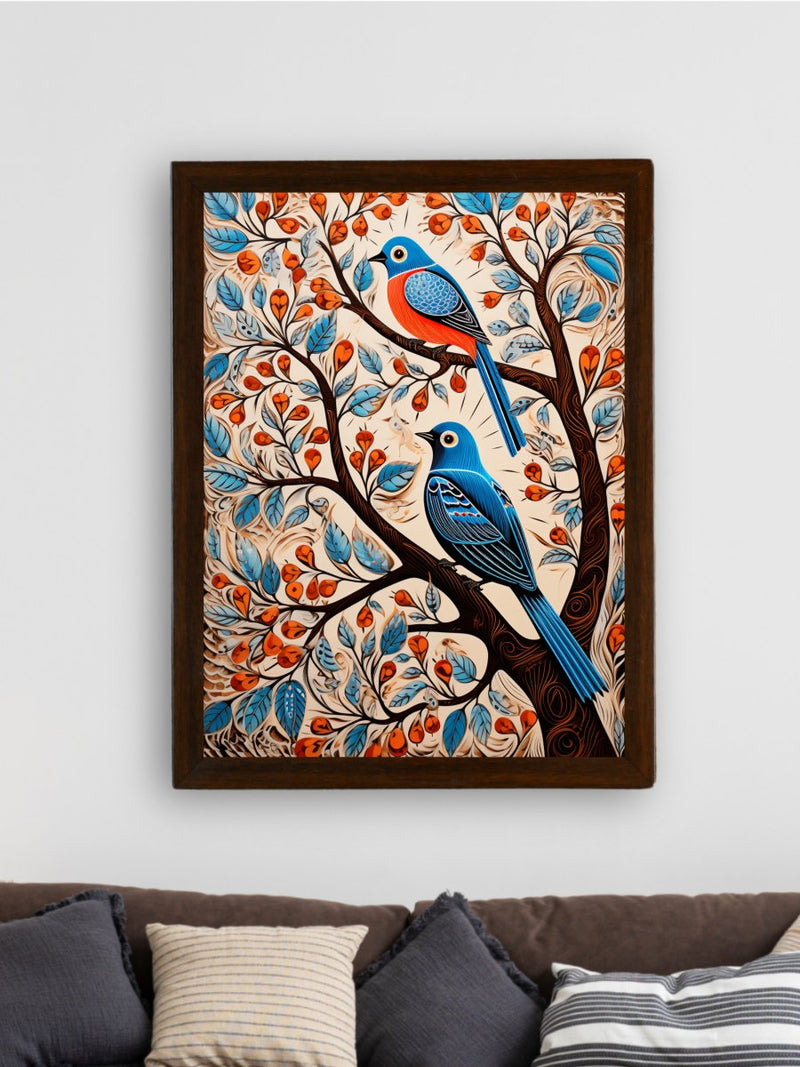 Unwind with Nature's Dance: Sowpeace Handcrafted Wall Prints – Premium Indian-Inspired Art for Elegant and Peaceful Decor – view 3