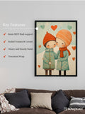 Warmth Within: Sowpeace's Premium Boy & Girl Winter Canvas Art – Handcrafted Indian - Inspired Prints for Cozy Holiday Decor - Wall painting - Chitran by sowpeace - Warmth Within: Sowpeace's Premium Boy & Girl Winter Canvas Art – Handcrafted Indian - Inspired Prints for Cozy Holiday Decor - CH - WRT - BGW - Sowpeace