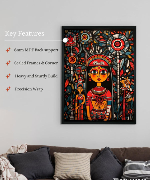 Whispers of Confidence: Sowpeace Handcrafted Canvas – Premium Indian-Inspired Art for Modern and Stylish Home Decor — image 6