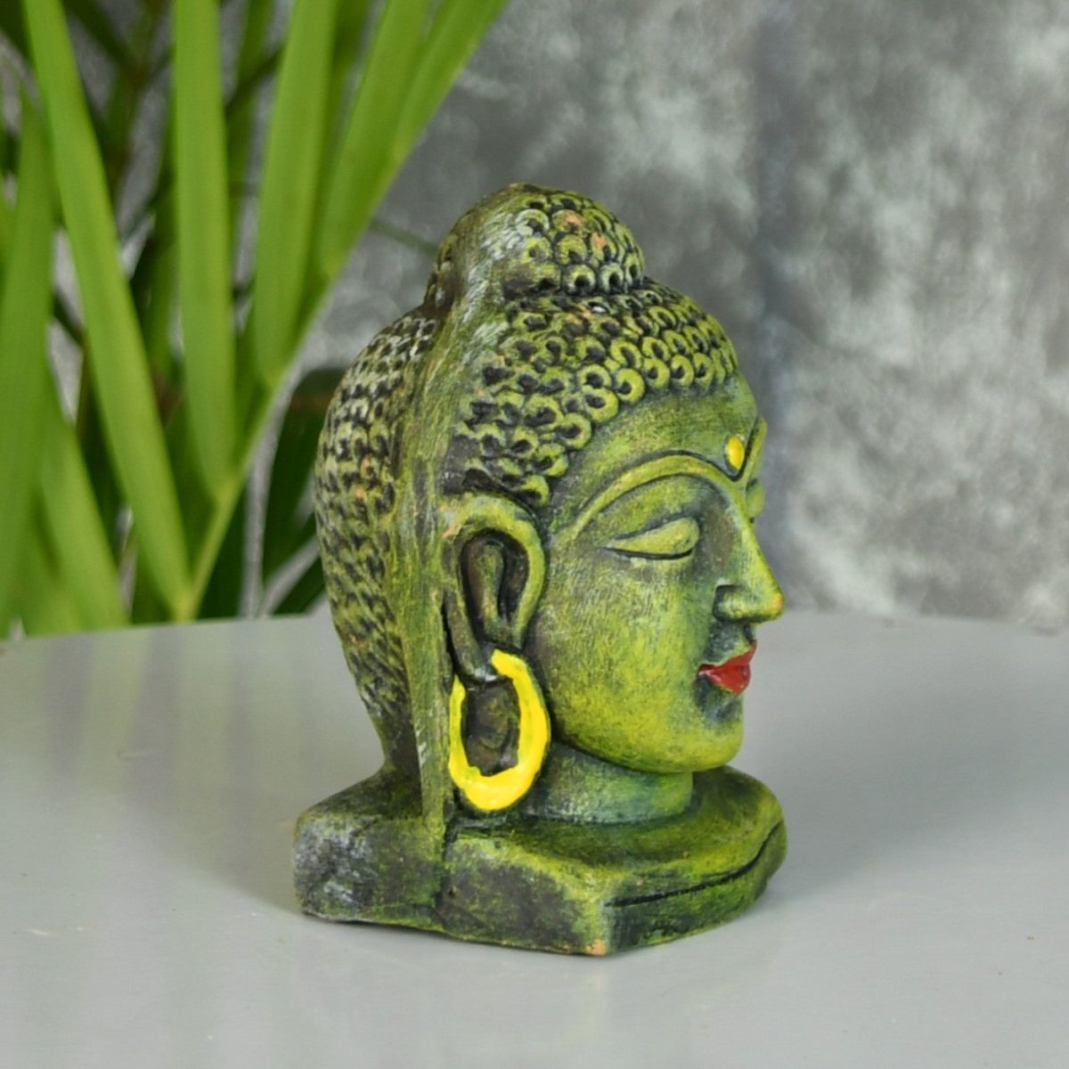 White Terracotta Buddha Head: Artisan Home Decor - terracotta tabletop - Sowpeace - Buddha - God Idols