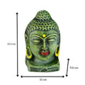 White Terracotta Buddha Head: Artisan Home Decor - terracotta tabletop - Sowpeace - Buddha - God Idols