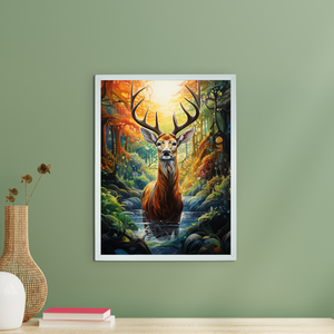 Sowpeace Harmony: Find Your Abstract Long Horn Deer