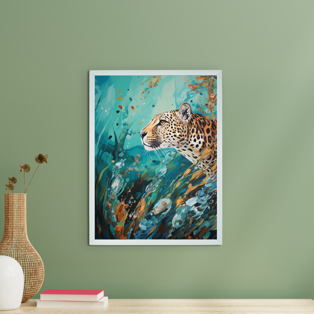 Sowpeace Harmony: Find Your Handcrafted Abstract Leopard – Premium Indian-Inspired Canvas Art for Stylish Home Interiors