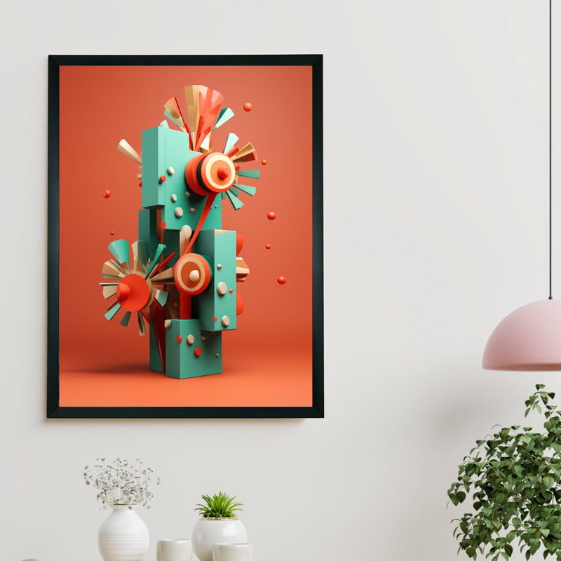 Sowpeace: Find Peace in Winter's Abstract Embrace – Premium Handcrafted Canvas Art for Stylish Winter Home Decor – view 2