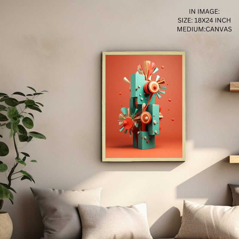 Sowpeace: Find Peace in Winter's Abstract Embrace – Premium Handcrafted Canvas Art for Stylish Winter Home Decor – view 5