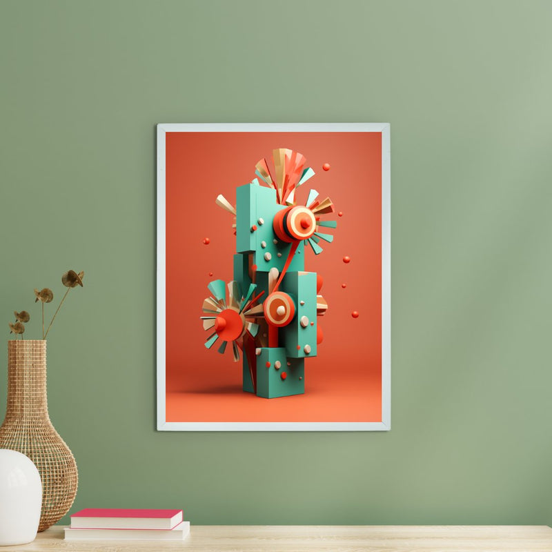Sowpeace: Find Peace in Winter's Abstract Embrace – Premium Handcrafted Canvas Art for Stylish Winter Home Decor – view 1
