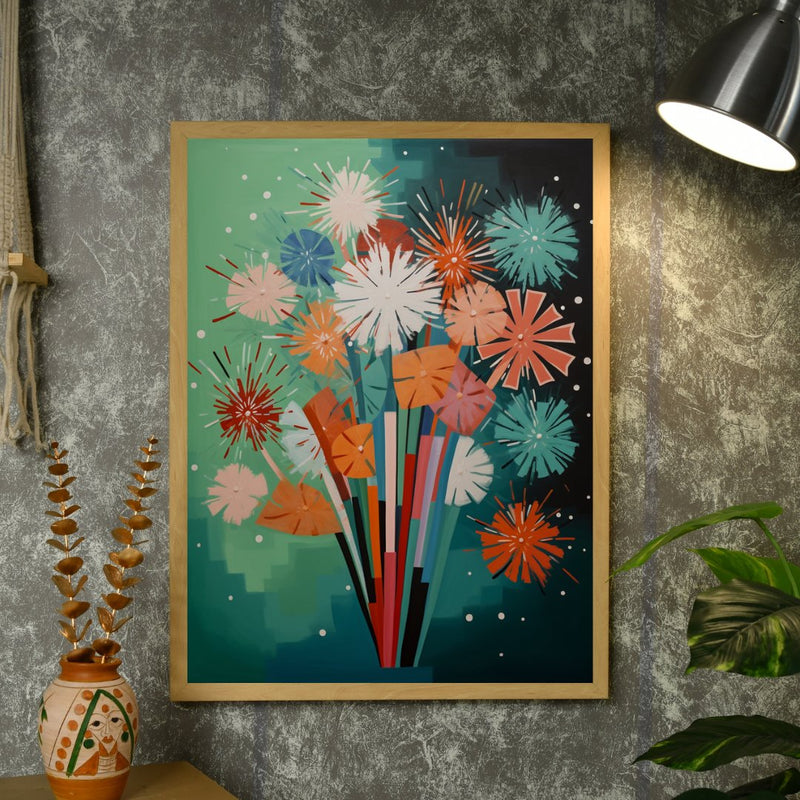 Sowpeace: Winter Sticks – Handcrafted Abstract Nature Canvas Art – Premium Indian-Inspired Winter Wall Decor – view 4