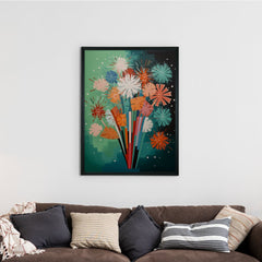 Sowpeace: Winter Sticks – Handcrafted Abstract Nature Canvas Art – Premium Indian-Inspired Winter Wall Decor - Additional View