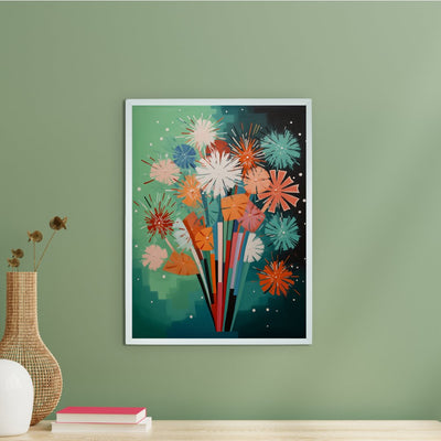 Sowpeace: Winter Sticks – Handcrafted Abstract Nature Canvas Art – Premium Indian-Inspired Winter Wall Decor